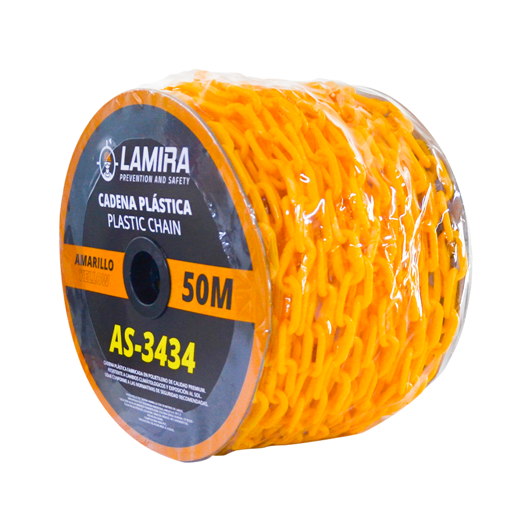 Cadena Plástica LAMIRA (Rollo) Amarillo AS-3434 50 m - 1
